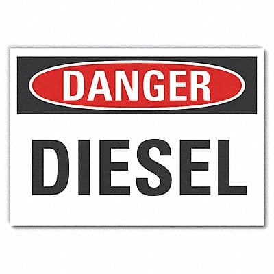 Diesel Danger Label 7inx10in Polyester