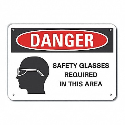 Rflct Eye Danger Sign 7x10in Aluminum