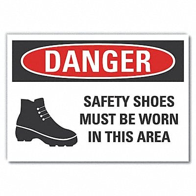 Foot Danger Label 10inx14in Polyester