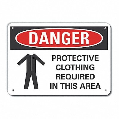 Rflct PPE Danger Sign 7x10in Aluminum