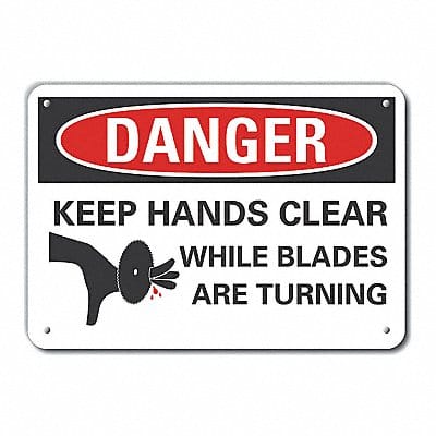 Danger Sign 7 in x 10 in Aluminum