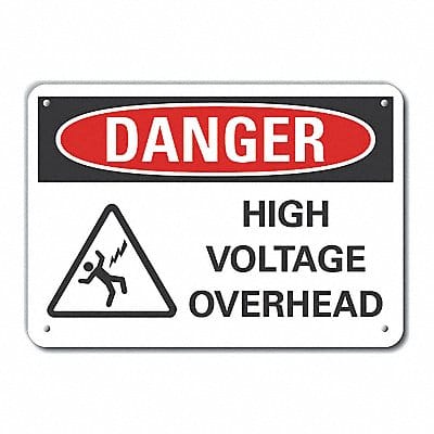 High Voltage Danger Sign 10inx14in Alum