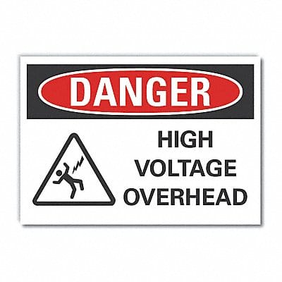 High Voltage Danger Lbl 7x10in Polyest