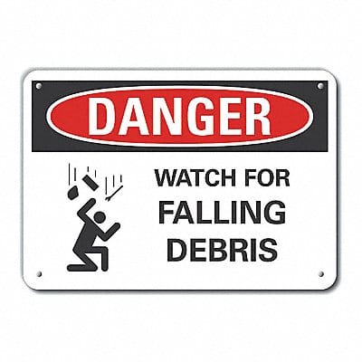 Danger Sign 7 in x 10 in Aluminum