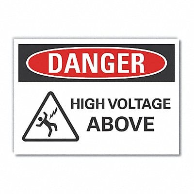 High Voltage Danger Lbl 7x10in Polyest