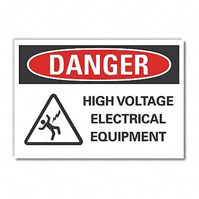 High Voltage Danger Lbl 10x14in Polyest