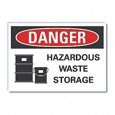 Hzrdous Waste Danger Lbl 3.5x5in Polyest