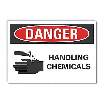 Chemicals Danger Lbl 7inx10in Polyester