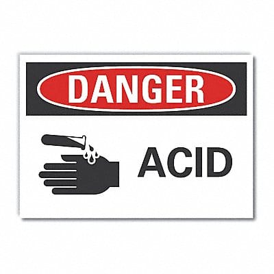 Acid Danger Rflctv Label 3.5inx5in