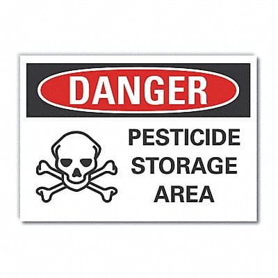 Pesticide Danger Lbl 5inx7in Polyester