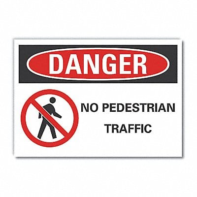 Pedestrian Traffic Danger Lbl 3.5x5in