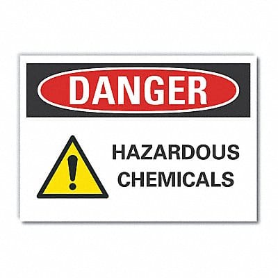 Hzrdous Chem Danger Lbl 10x14in Polyest