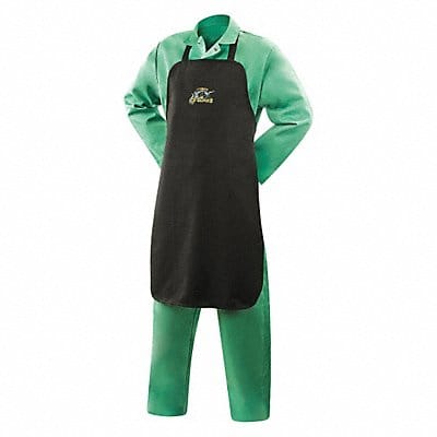 Flame-Resistant Bib Apron Black 36 In