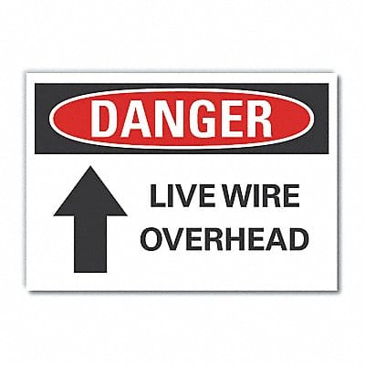 Live Wire Danger Lbl 3.5x5in Polyester