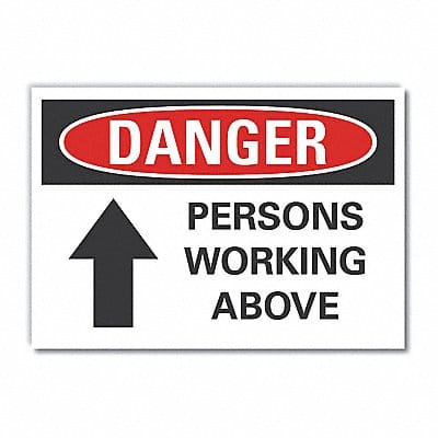 Overhead Hazard Danger Lbl 3.5x5in