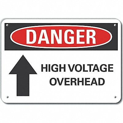 Rflctv High Voltage Danger Sign 10x14in