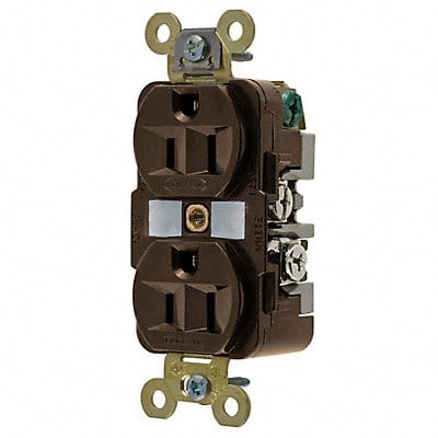 Receptacle Duplex 15A 5-15R 125V Brown