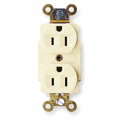 Receptacle Duplex 15A 5-15R 125V Ivory