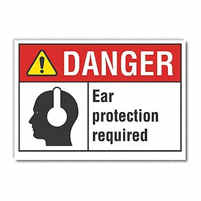 Hearing Danger Lbl 10inx14in Polyester