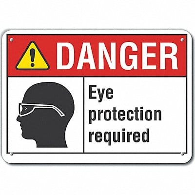 Rflct Eye Danger Sign 10x14in Aluminum