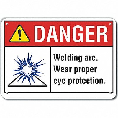 Rflct Eye Danger Sign 10x14in Aluminum