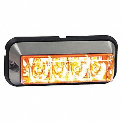 Strobe Light Ambr LED Rectangular 12-36V