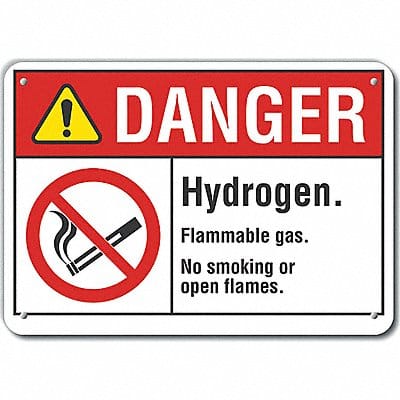 Danger Sign 7 in x 10 in Aluminum