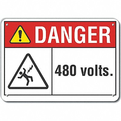 Danger Sign 7 in x 10 in Aluminum