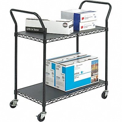 Wire Utility Cart with 2 Shelves Rated