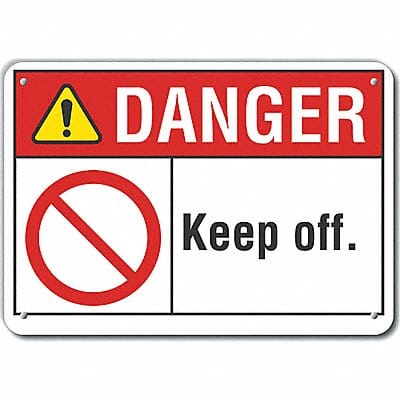 Danger Sign 7 in x 10 in Aluminum