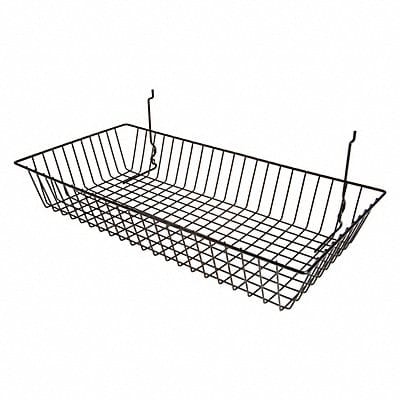 Grid Shallow Basket 24 x 12 Black PK6