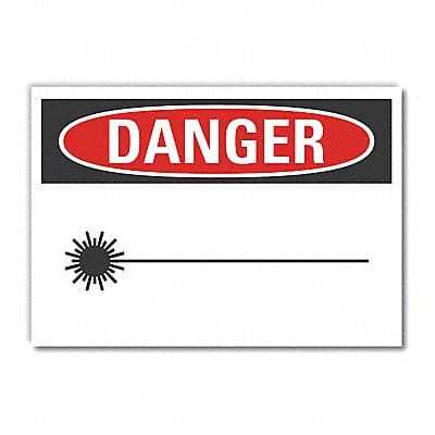 Laser Area Danger Rflct Label 7inx10in