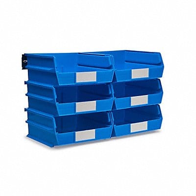 Wall Storage Blue Bins/Rails 8 pcs.