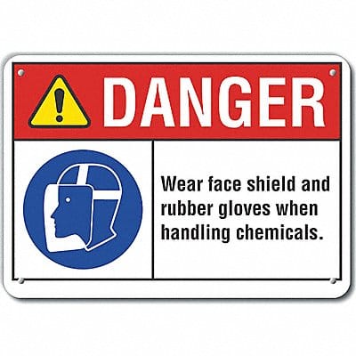 Eye  Hand Danger Sign 10inx14in Alum