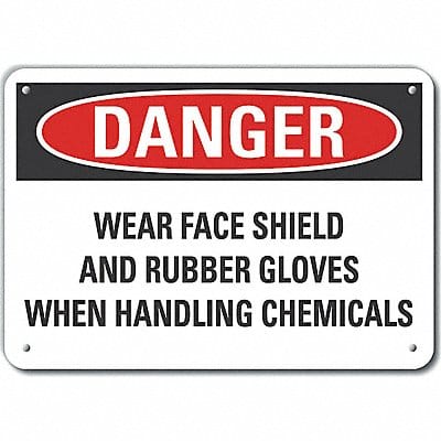 Eye Hand Danger Sign 7x10in Plastic