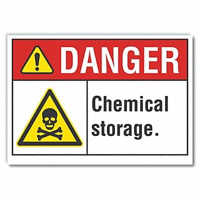 Chemicals Danger Lbl 10x14in Polyester