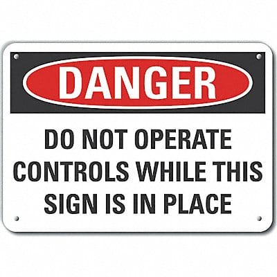 Machine Operation Danger Sign 7x10in