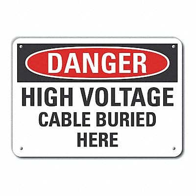 High Voltage Danger Sign 7x10in Plastic