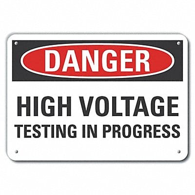 High Voltage Danger Sign 10x14in Plastic