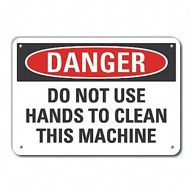 Machine Operation Danger Sign 10x14in