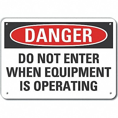 Mach Operation Danger Sign 7x10in Plastc