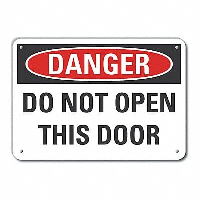 Plstc Door Instrction Danger Sign 7x10in