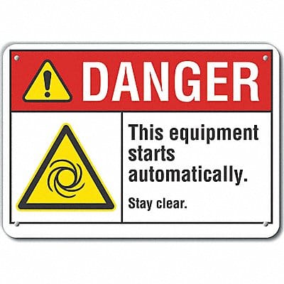 Mach Operation Danger Sign 10x14in Alum