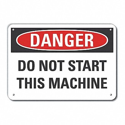 Machine Operation Danger Sign 7x10in