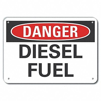 Diesel Danger Sign 7x10in Plastic