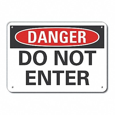 Exit  Entrance Danger Sign 7x10in Plstc