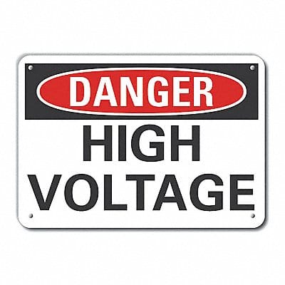 High Voltage Danger Sign 10x14in Plastic