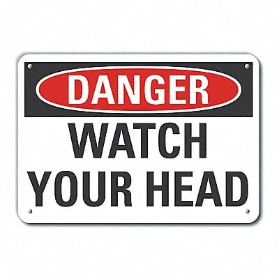 Overhead Clearance Danger Sign 7x10in