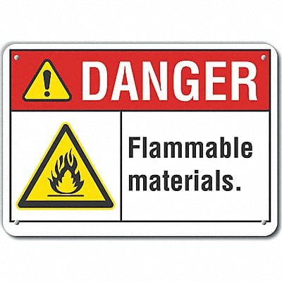 Danger Sign 7 in x 10 in Aluminum