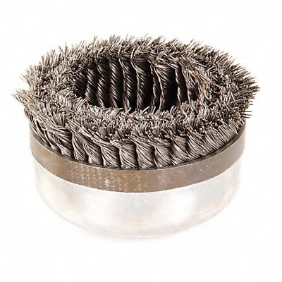 Knot Wire Cup Brush Threaded Arbor 6 In.